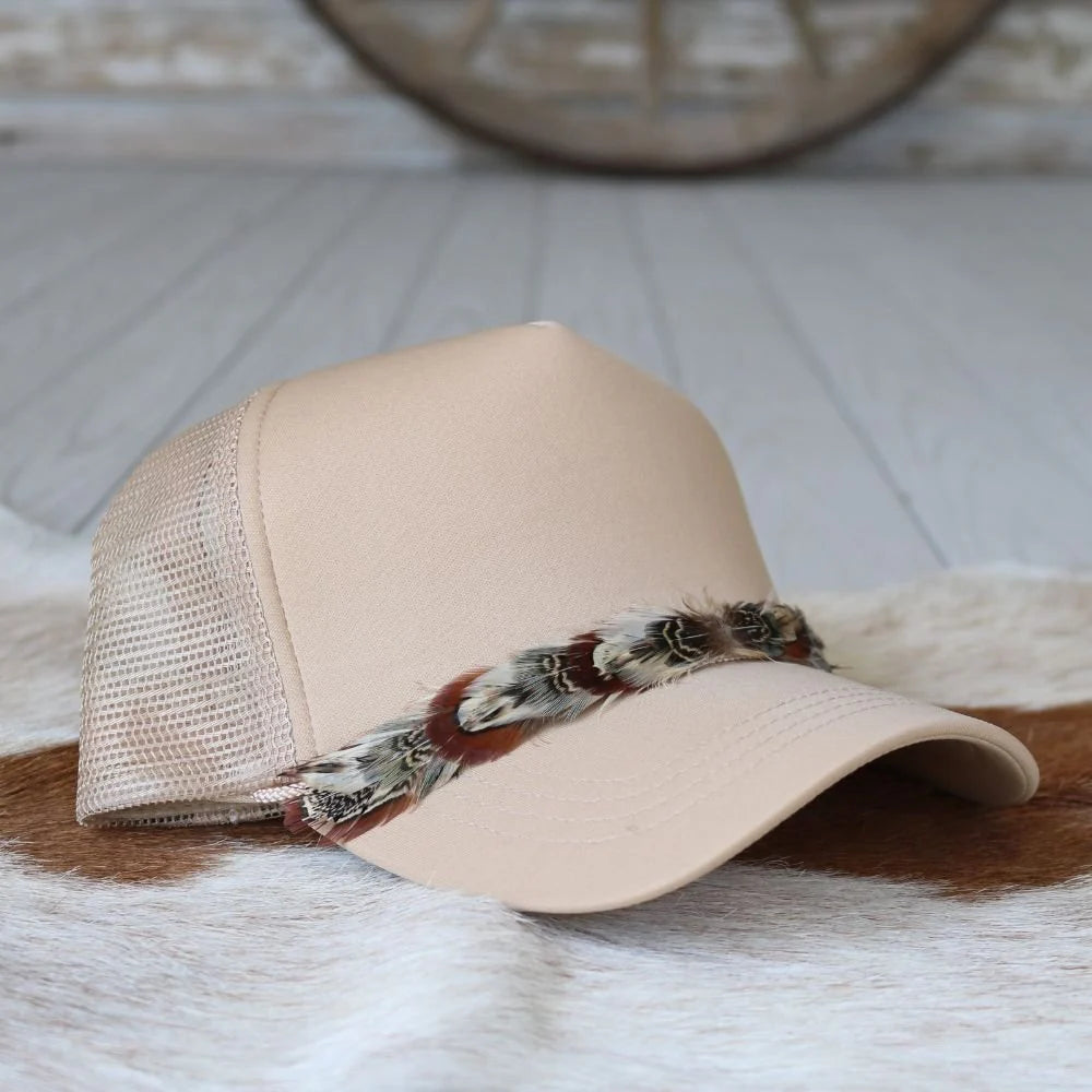Trucker Hat Feather Band