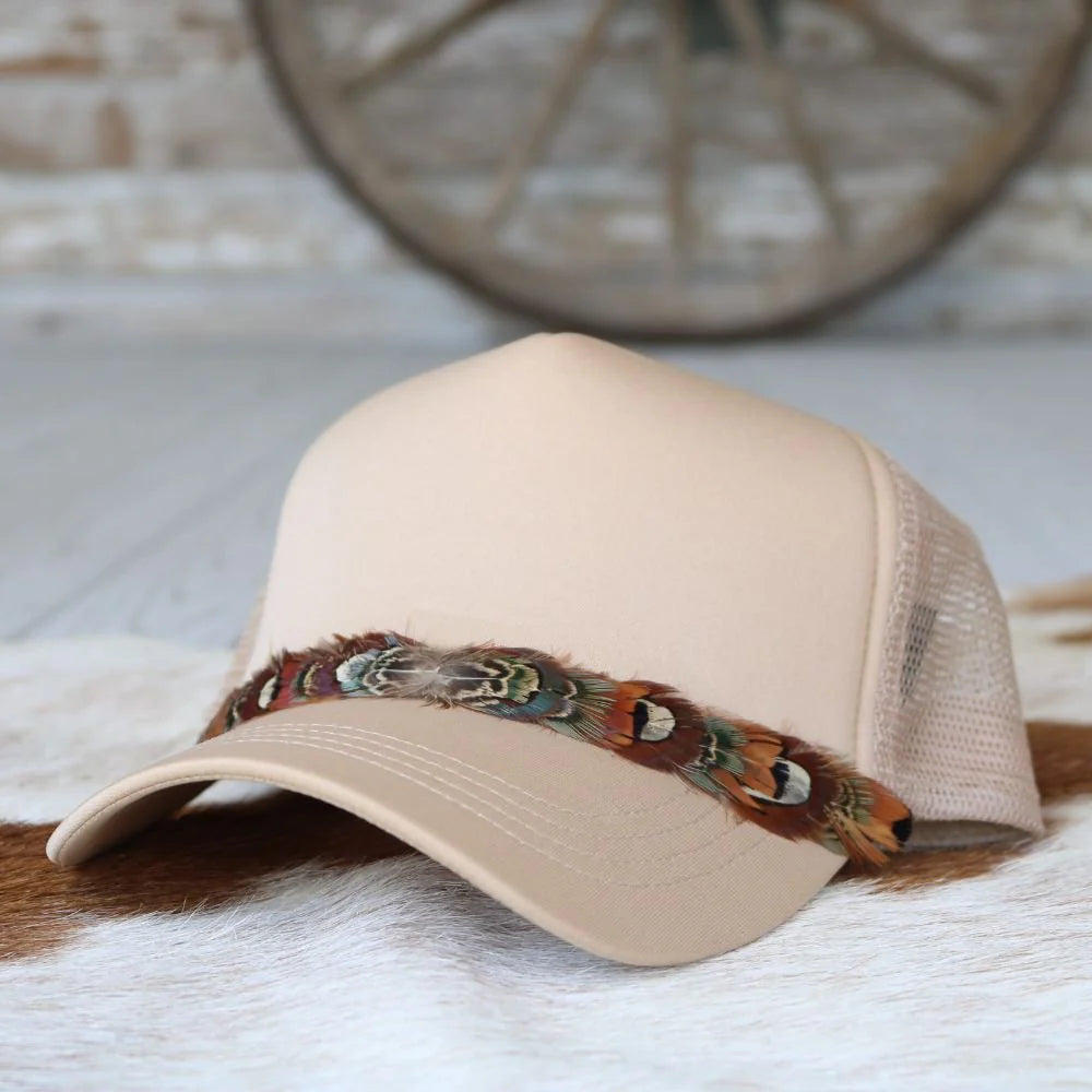 Trucker Hat Feather Band