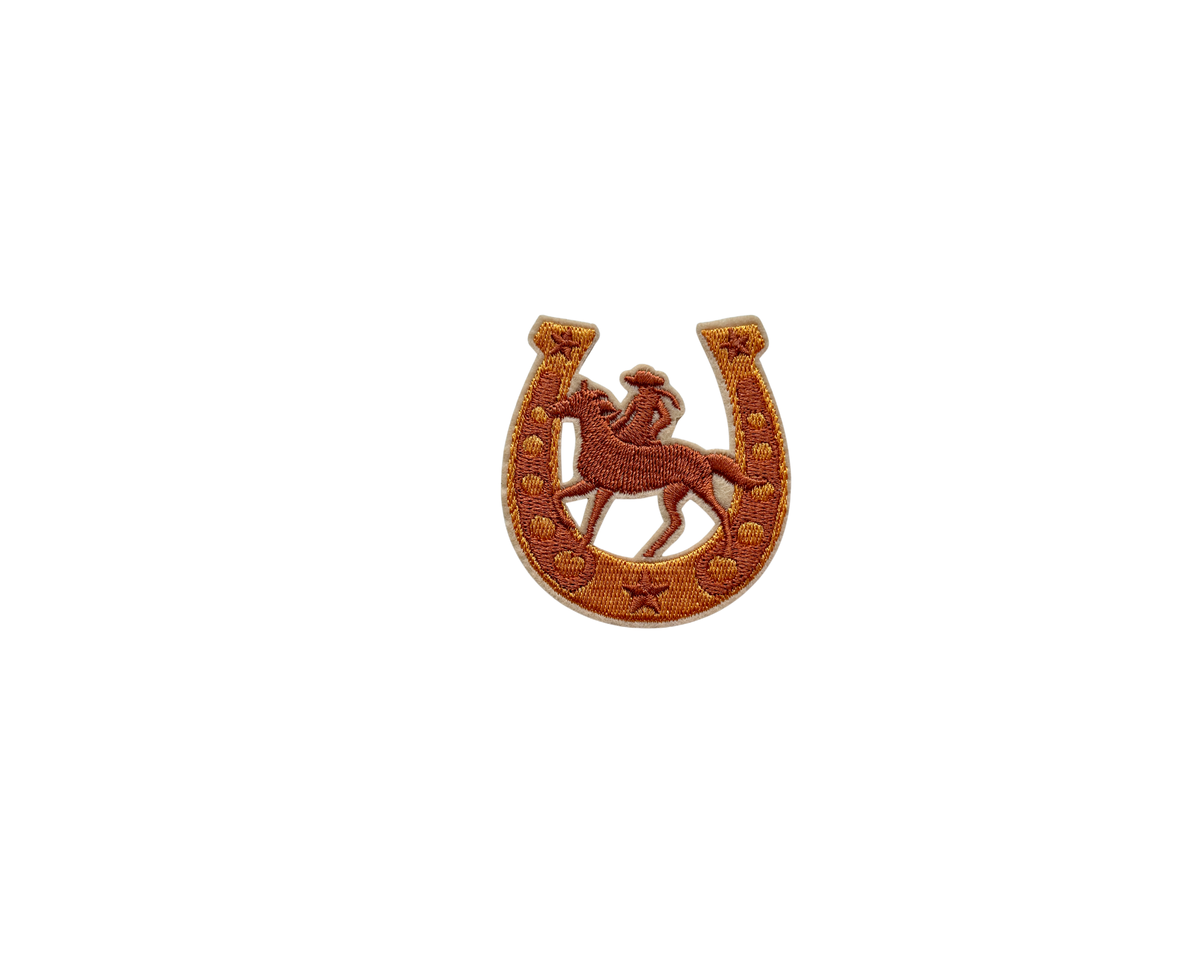 Horseshoe with Cowgirl