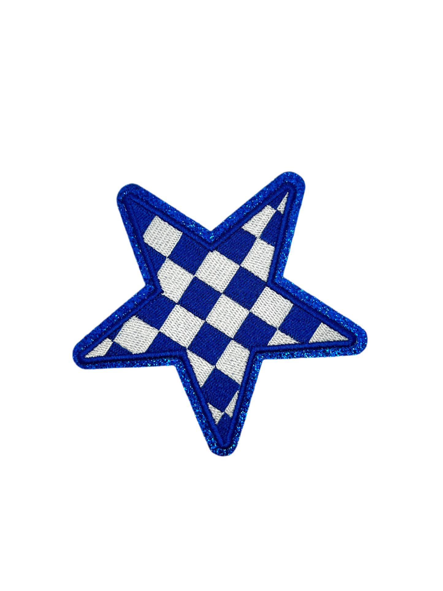 checkered glitter star