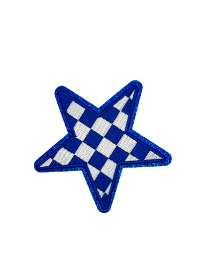 checkered glitter star