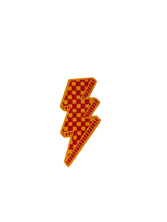 red & yellow checkered bolt