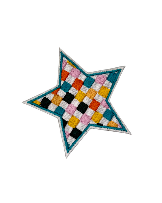 multicolor block star