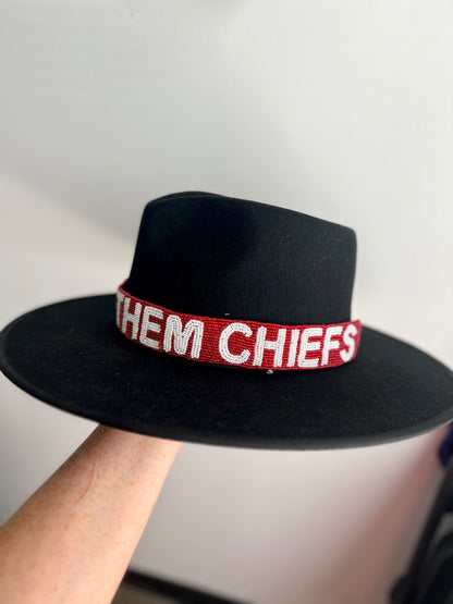 Chiefs beaded hat band