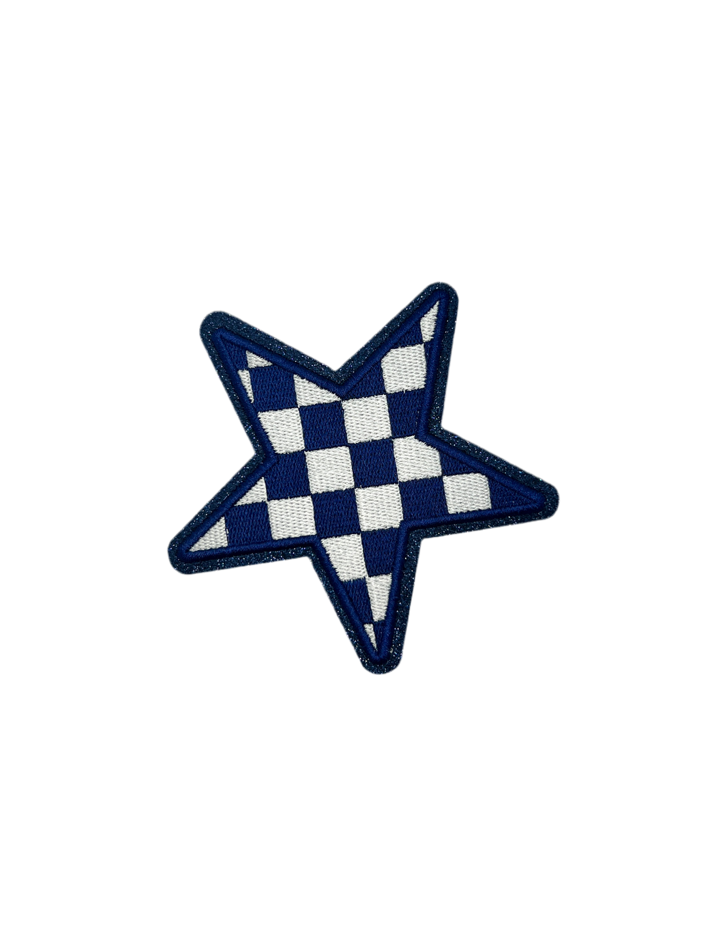 checkered glitter star