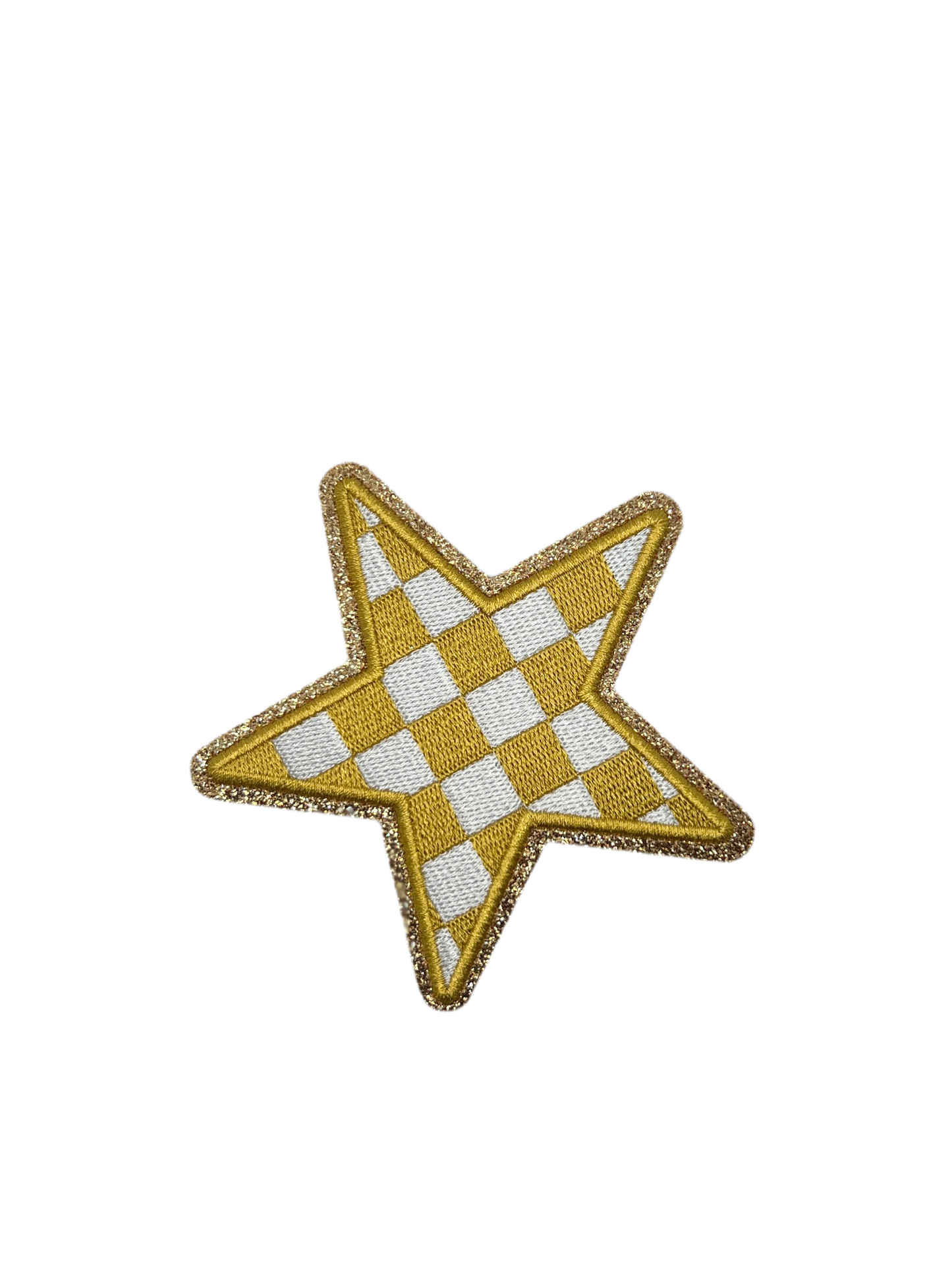 checkered glitter star