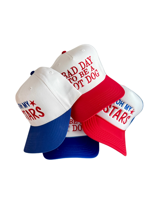 4th Embroidered Hats (small batch)