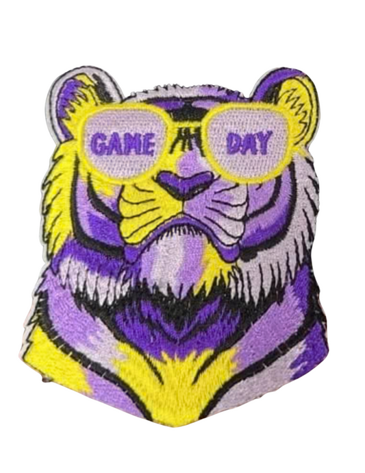 lsu game day mascot with sunglasses