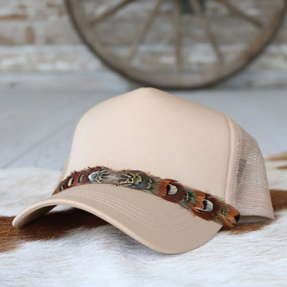 Trucker Hat Feather Band