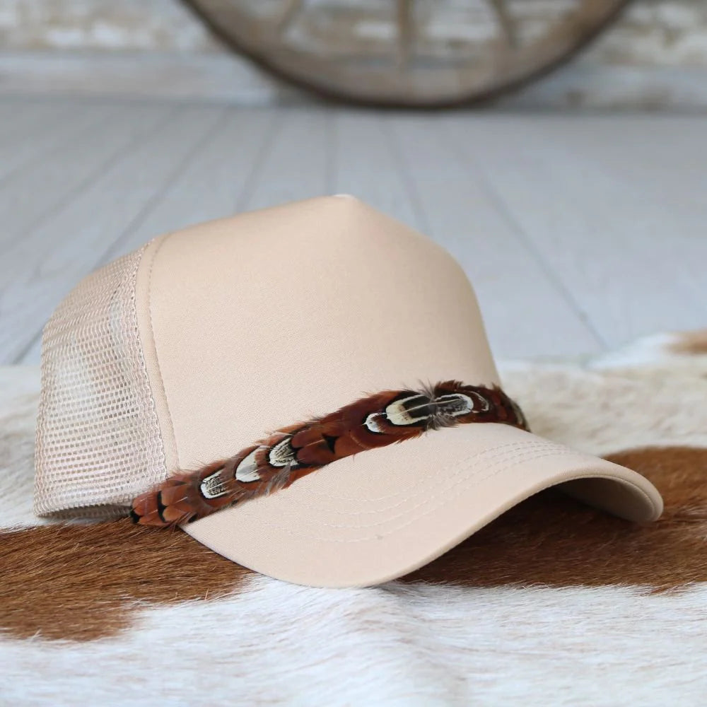 Trucker Hat Feather Band