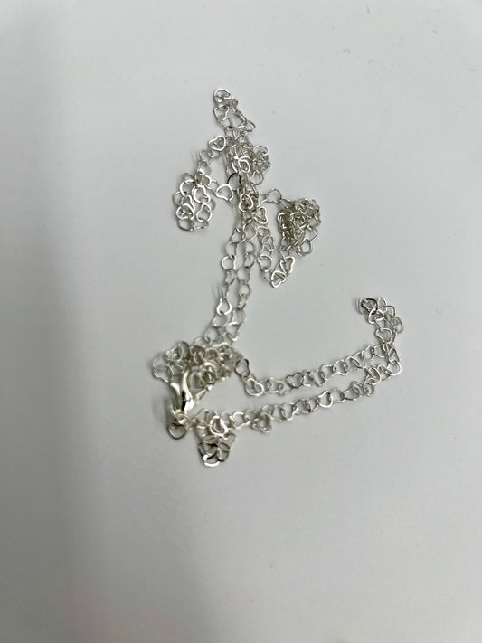 Tiny Hearts Dainty Silver Chain