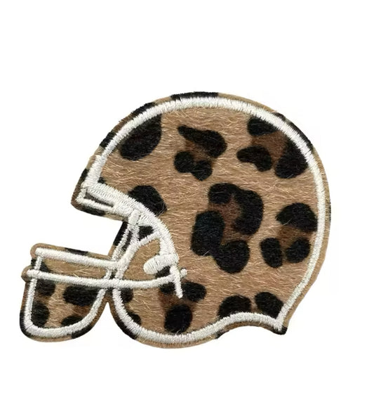 Cheetah Print Football Helmet