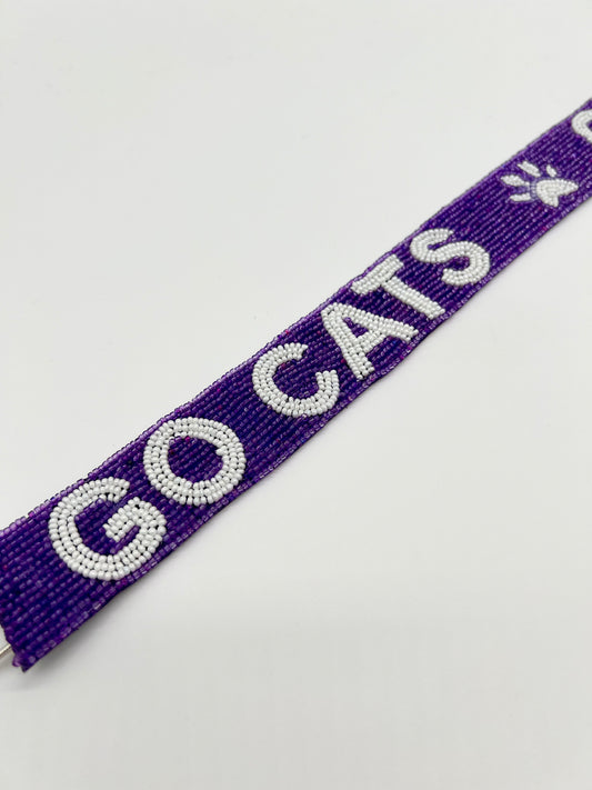 Go Cats beaded hat band