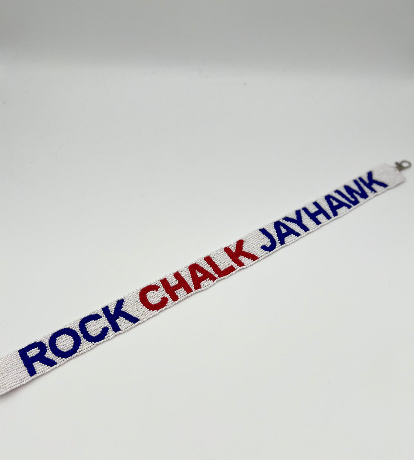 Rock Chalk Jayhawks beaded hat band