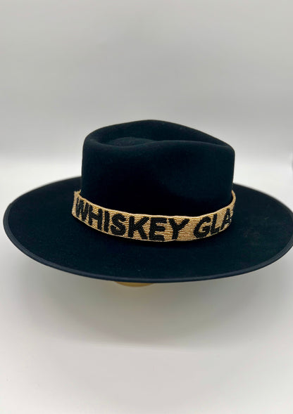 Whiskey Glasses beaded hat band