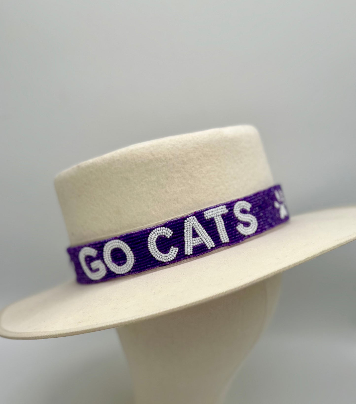 Go Cats beaded hat band